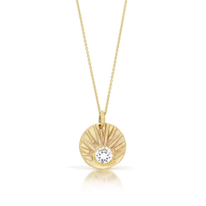 14K gold shine necklace by Jen Lesea
