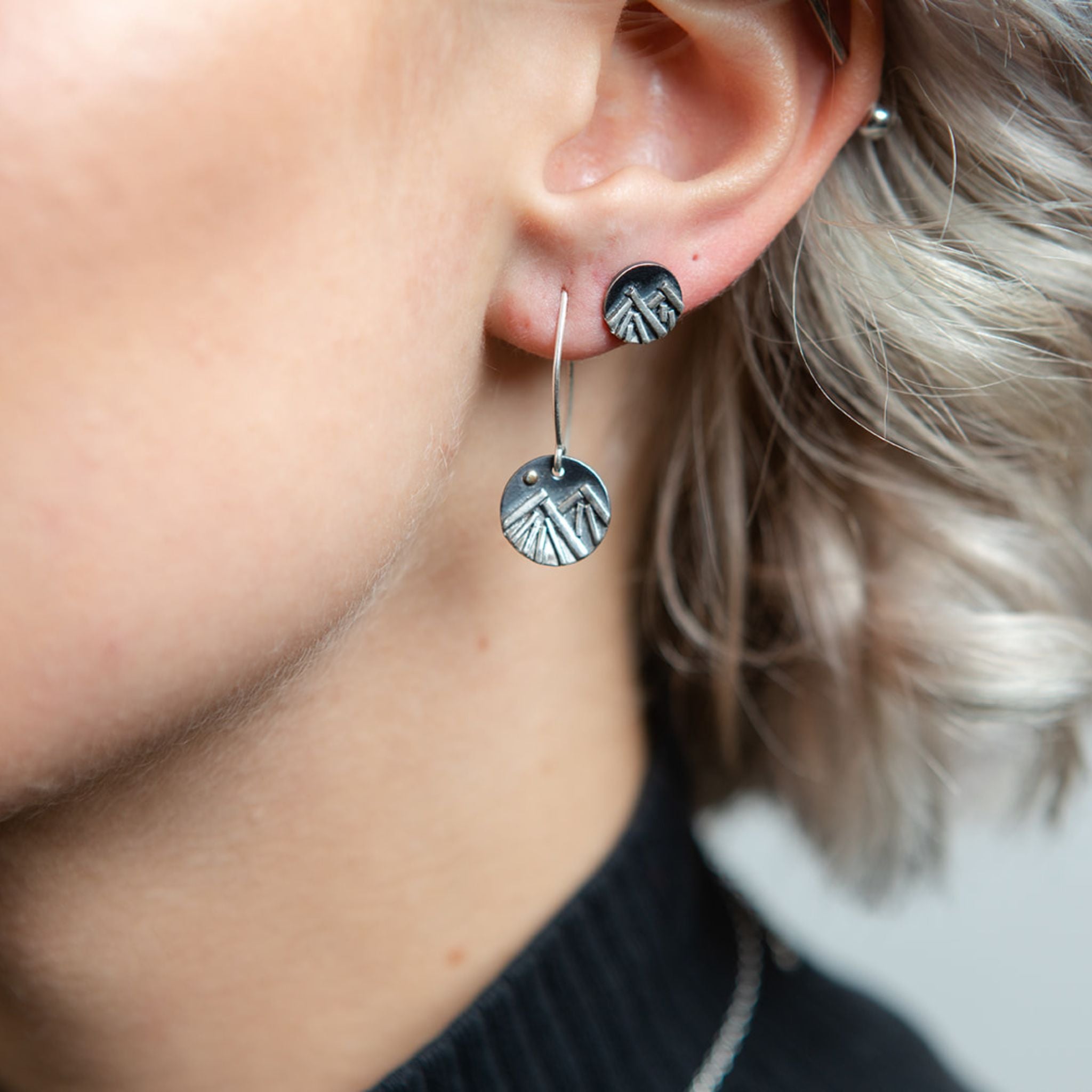 Winter Mountain Dangle Earrings