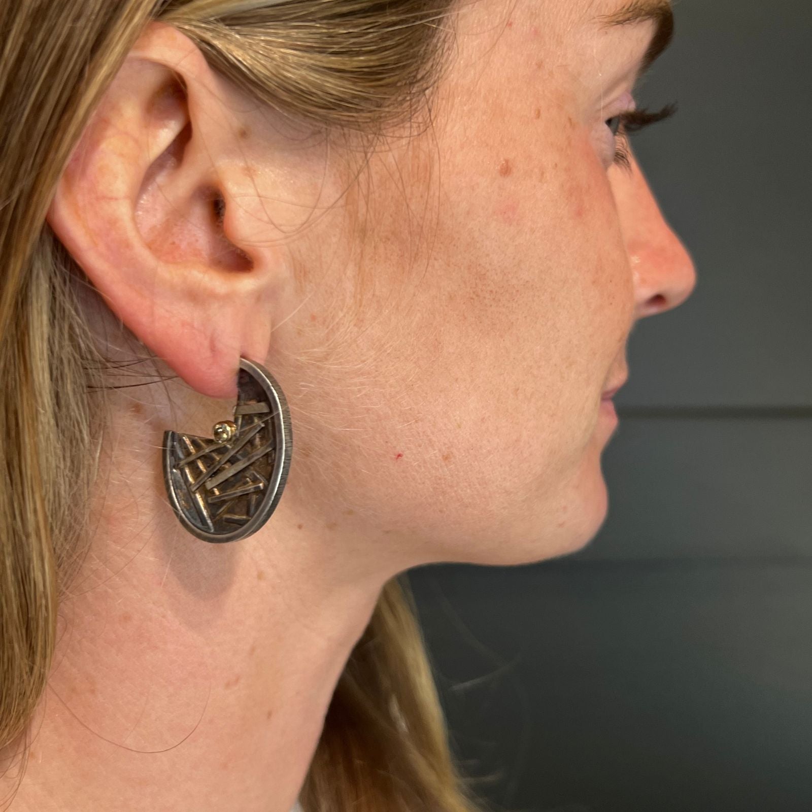 Diamond Disc Earrings
