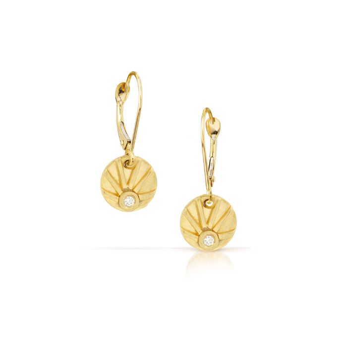 14K Gold Shine Charm Earrings