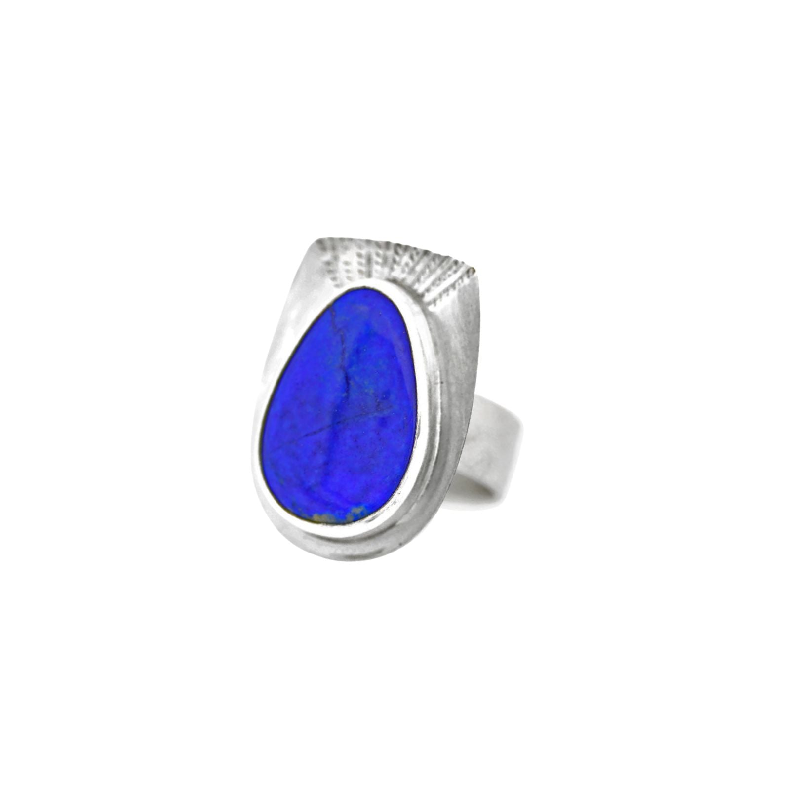 Lapis and Sterling Silver Ring: Size 5.5