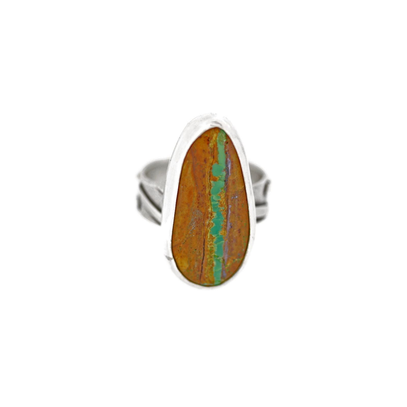 Royston Ribbon Turquoise and Sterling Silver Ring, Size 7