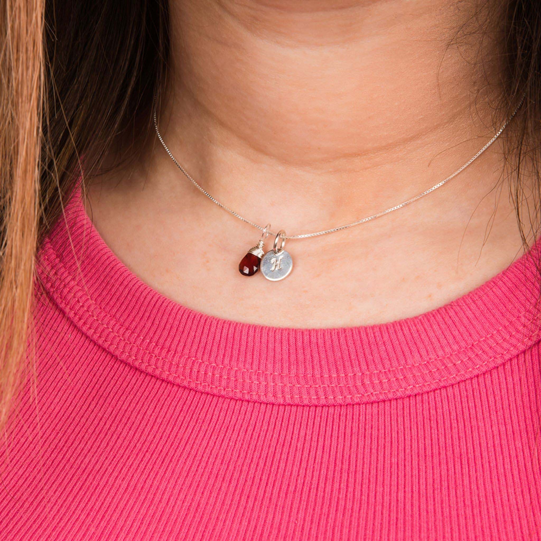 Personalized Necklaces: 1 Birthstone and 1 Initial