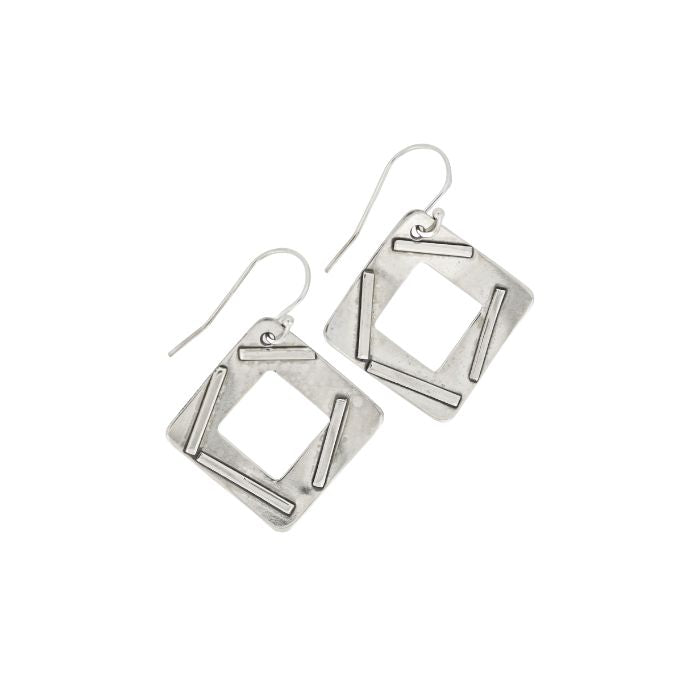Fused Silver Earrings