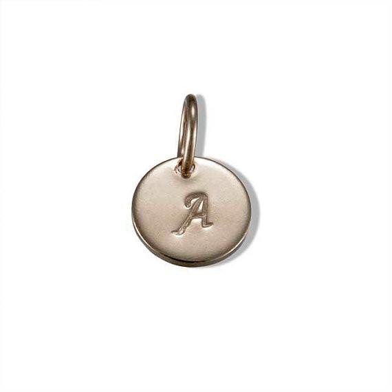 Mom Initial Charm Necklaces - 14K Gold Filled