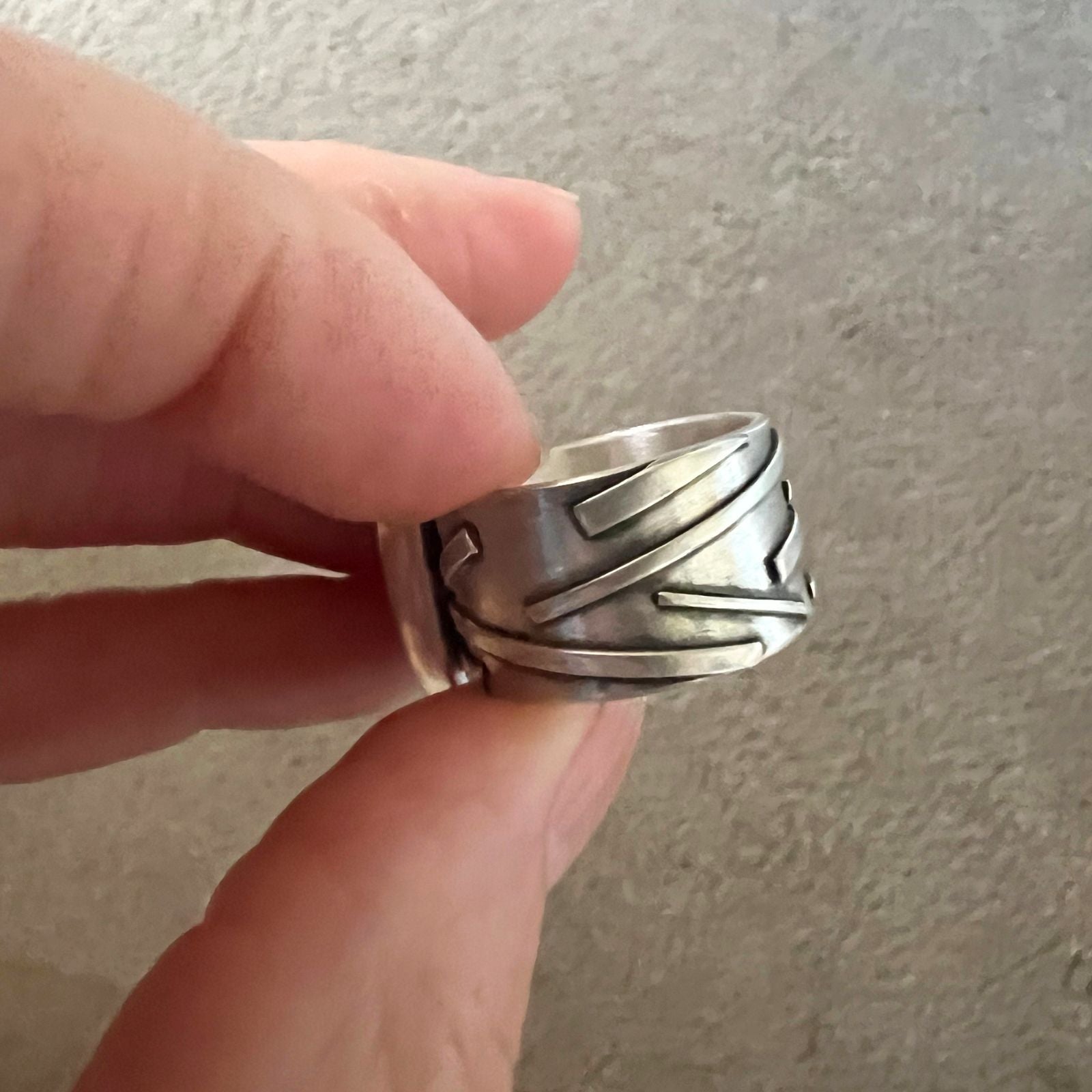 Royston Ribbon Turquoise and Sterling Silver Ring, Size 8