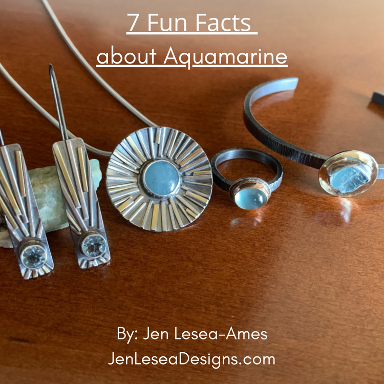 Aquamarine 7 fun fact about the birthstone for March by Jen Lesea
