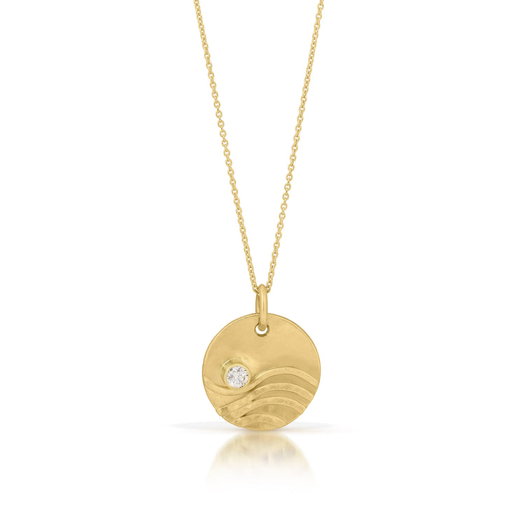 Gold mountain necklace by Jen Lesea Designs