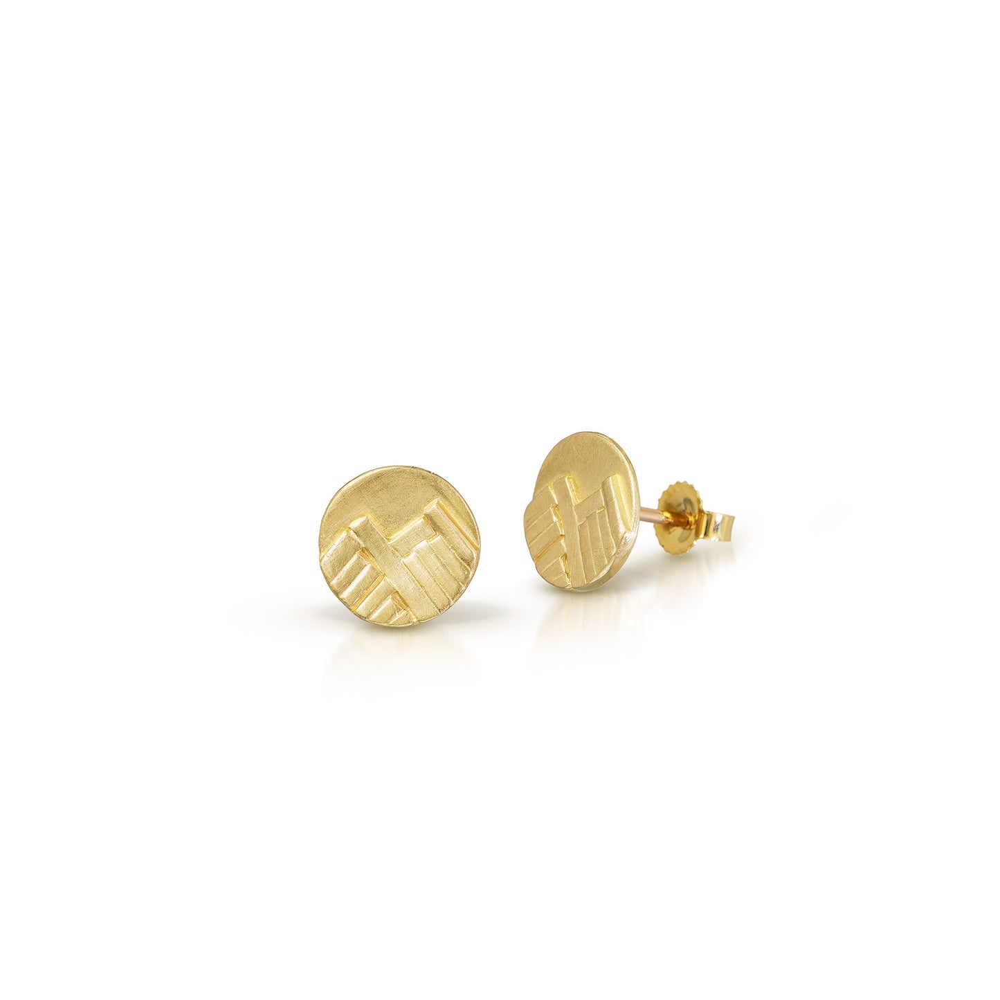 14K gold mountain stud earrings