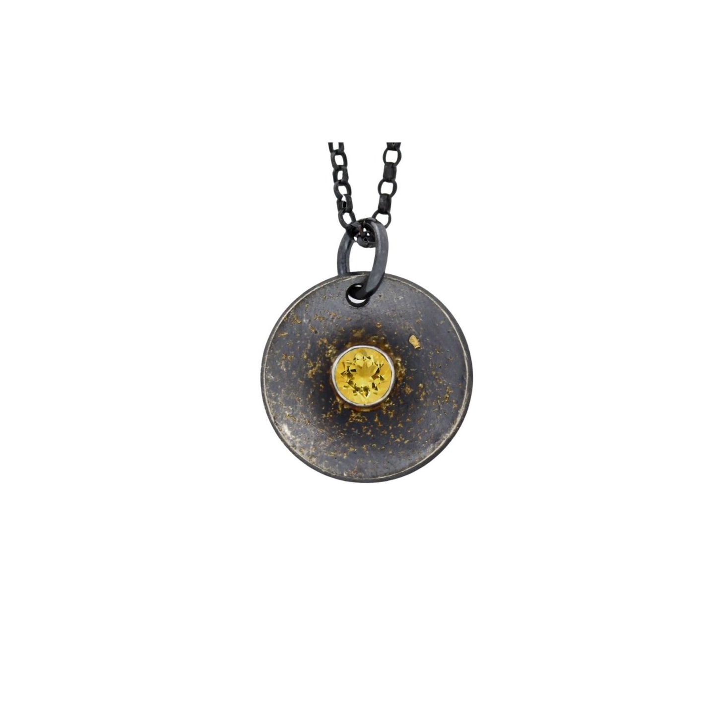 Galaxy Gemstone Coin Necklace