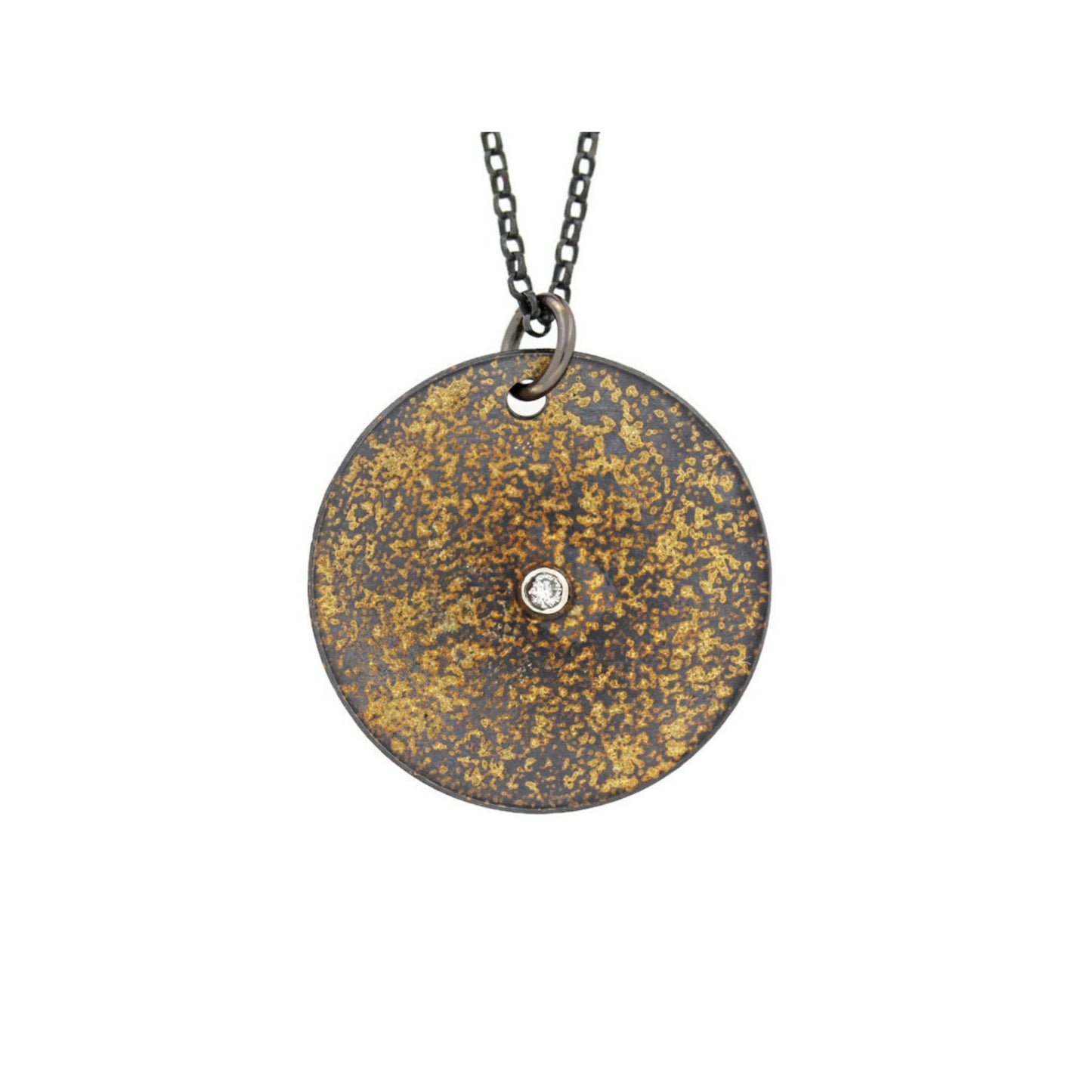 Galaxy diamond and gold necklace by Jen Lesea Designs