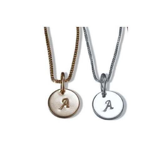 Initial Charm Necklaces: 1 initial in Silver or Gold