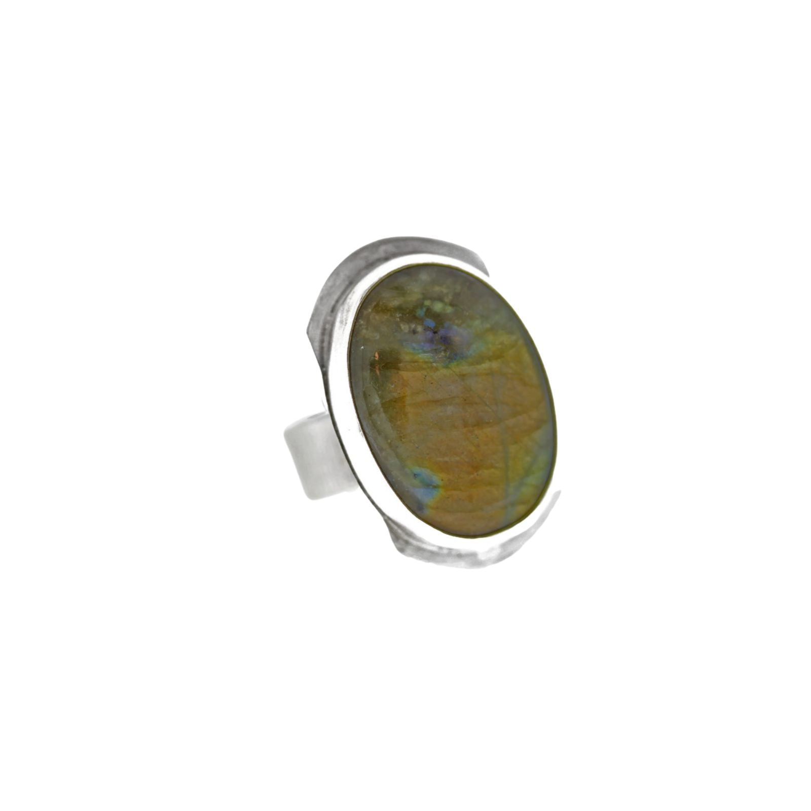 Labradorite and Sterling Silver Ring, Size 8
