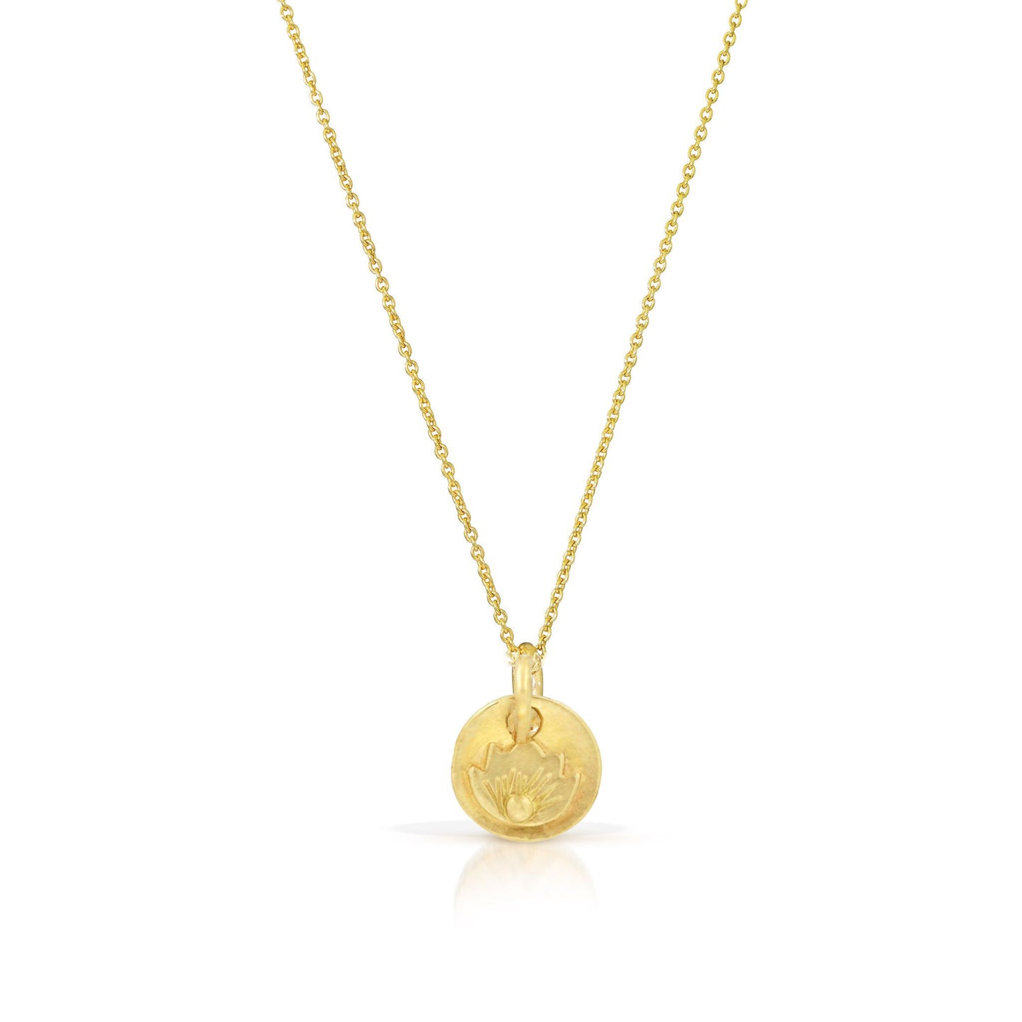 Lotus charm necklace by Jen Lesea Designs