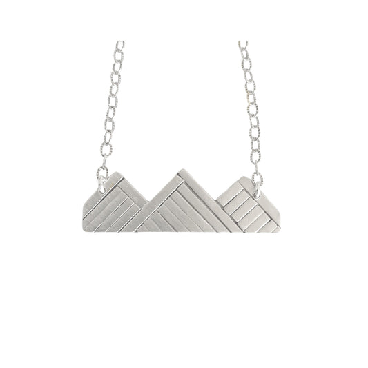 Silver Mountain Bar necklace by Jen Lesea Designs
