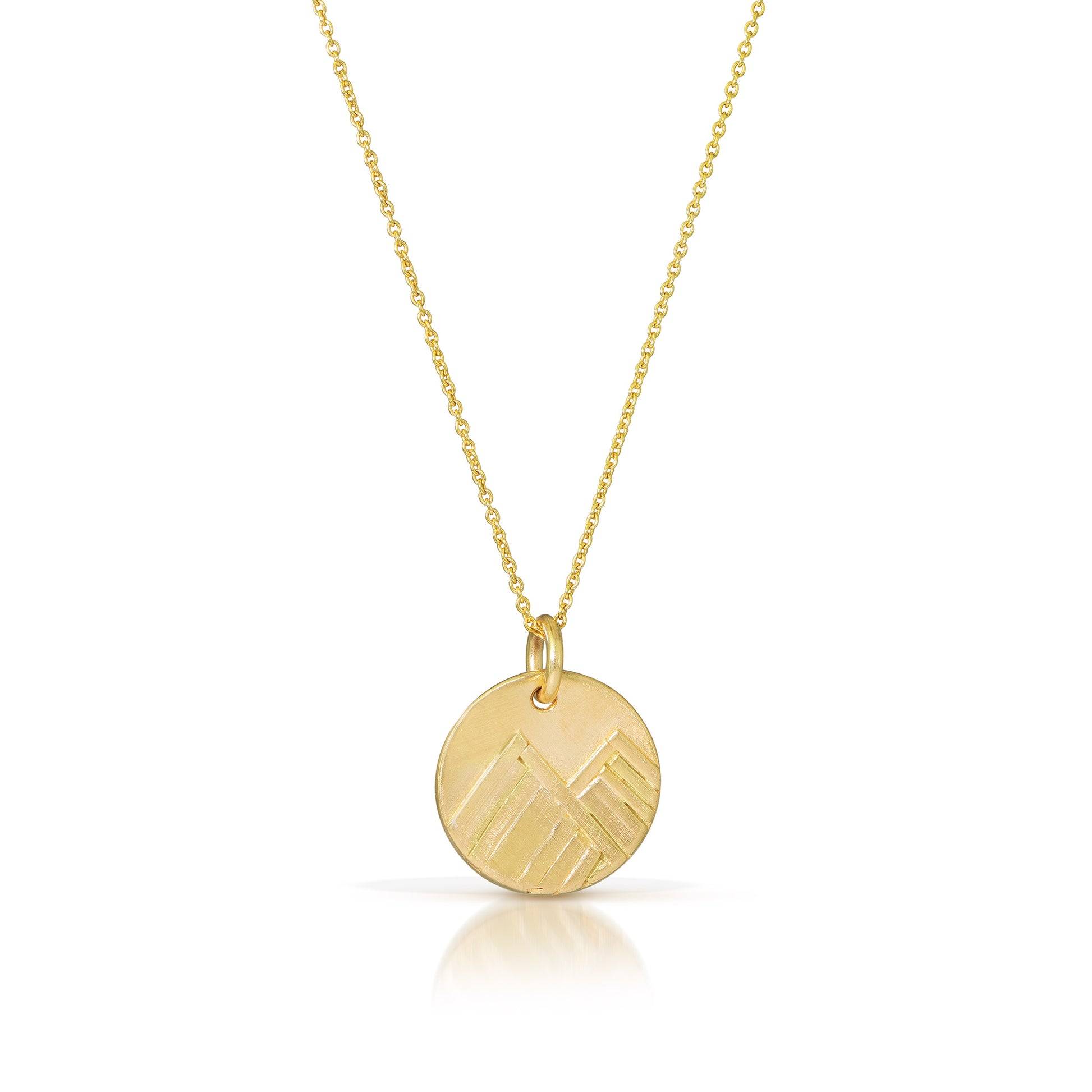 14K Gold Mini Mountain Charm Necklace by Jen Lesea Designs