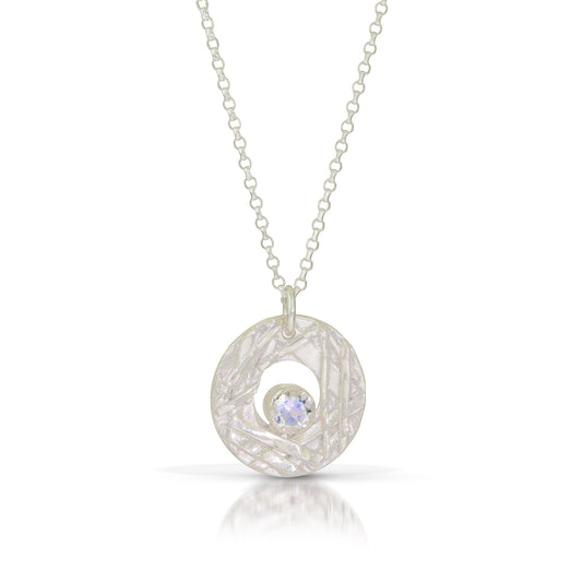Shimmer Round Washer Necklace
