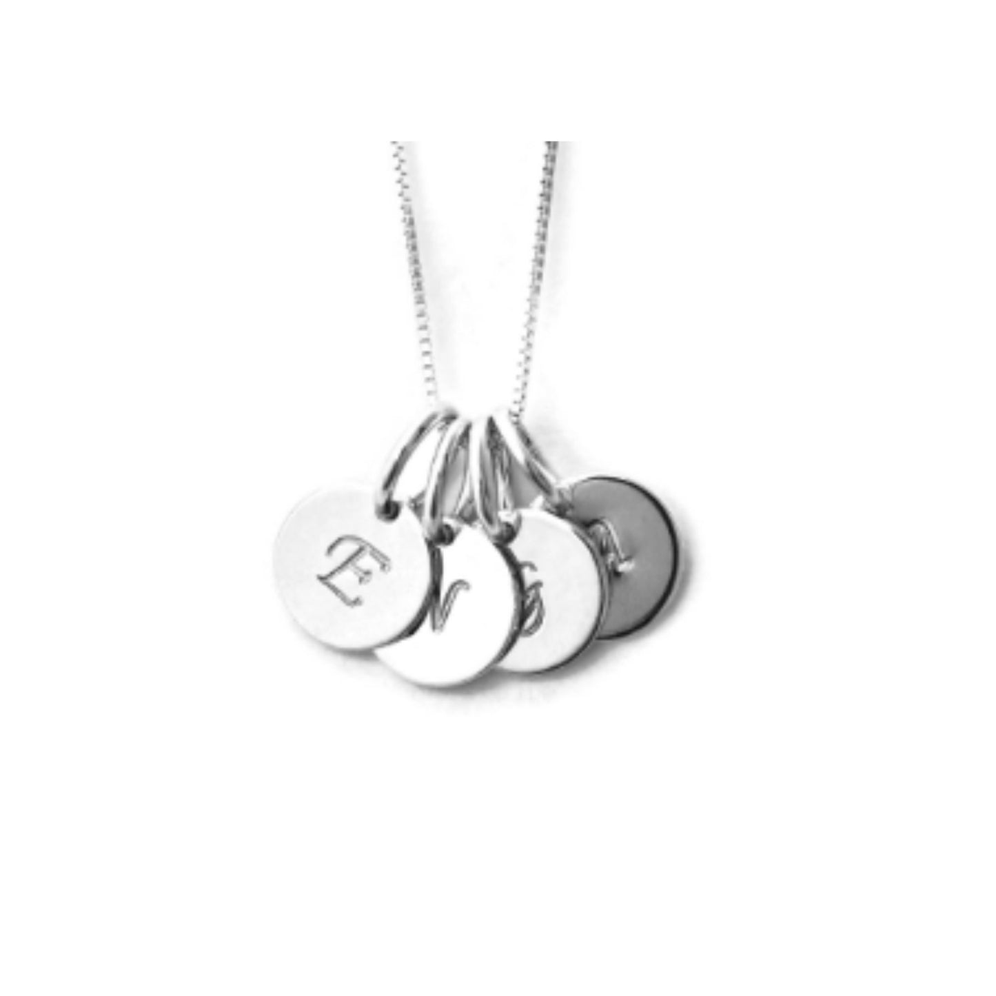 Mom Initial Charm Necklaces - Sterling Silver