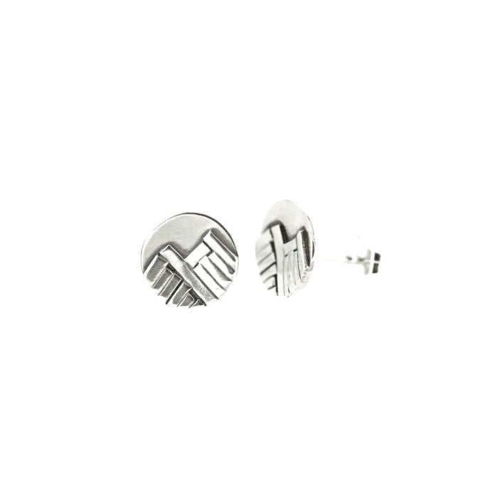 Silver Mountain Stud Earrings