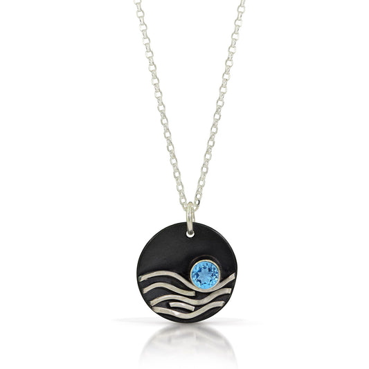 Reflections Blue Moon Necklace by Jen Lesea Designs