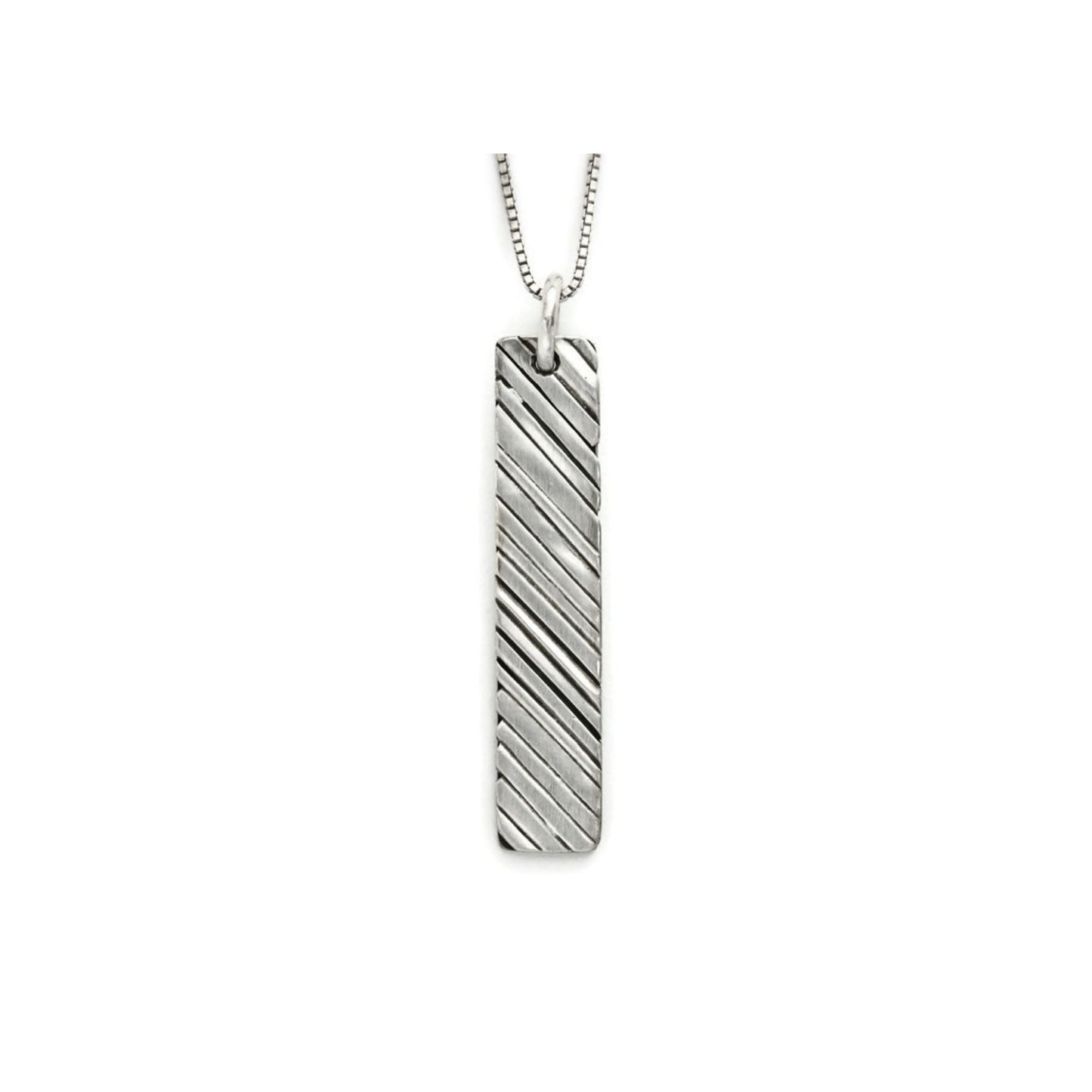 Silver bar necklace