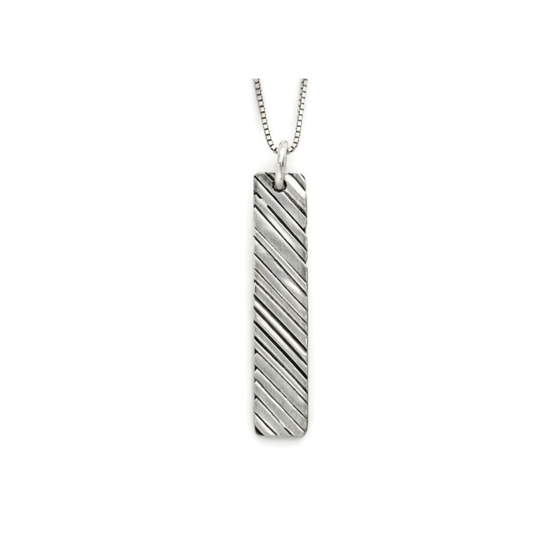 Silver bar necklace