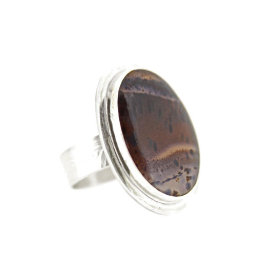 Brown agate ring