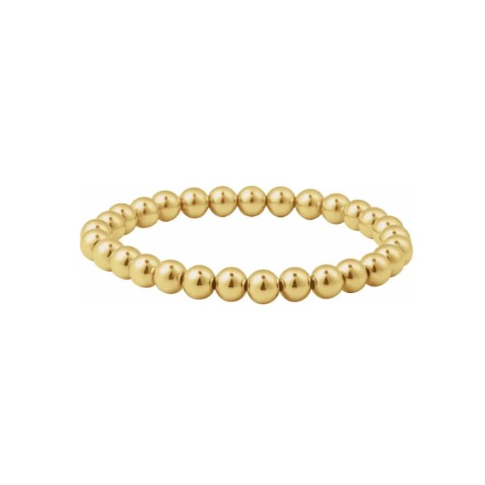 14K Gold-Filled Elastic Beaded Bracelets