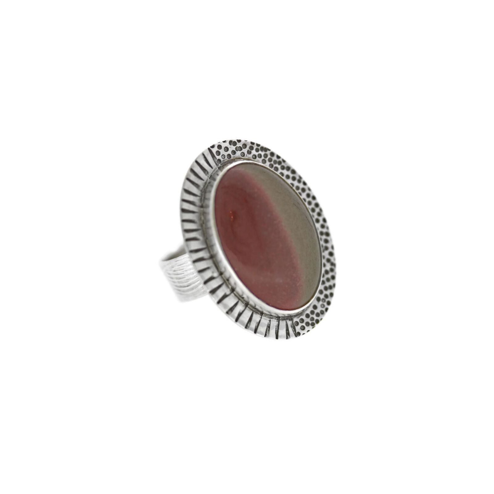 Jasper and Sterling Silver Ring, Size 9