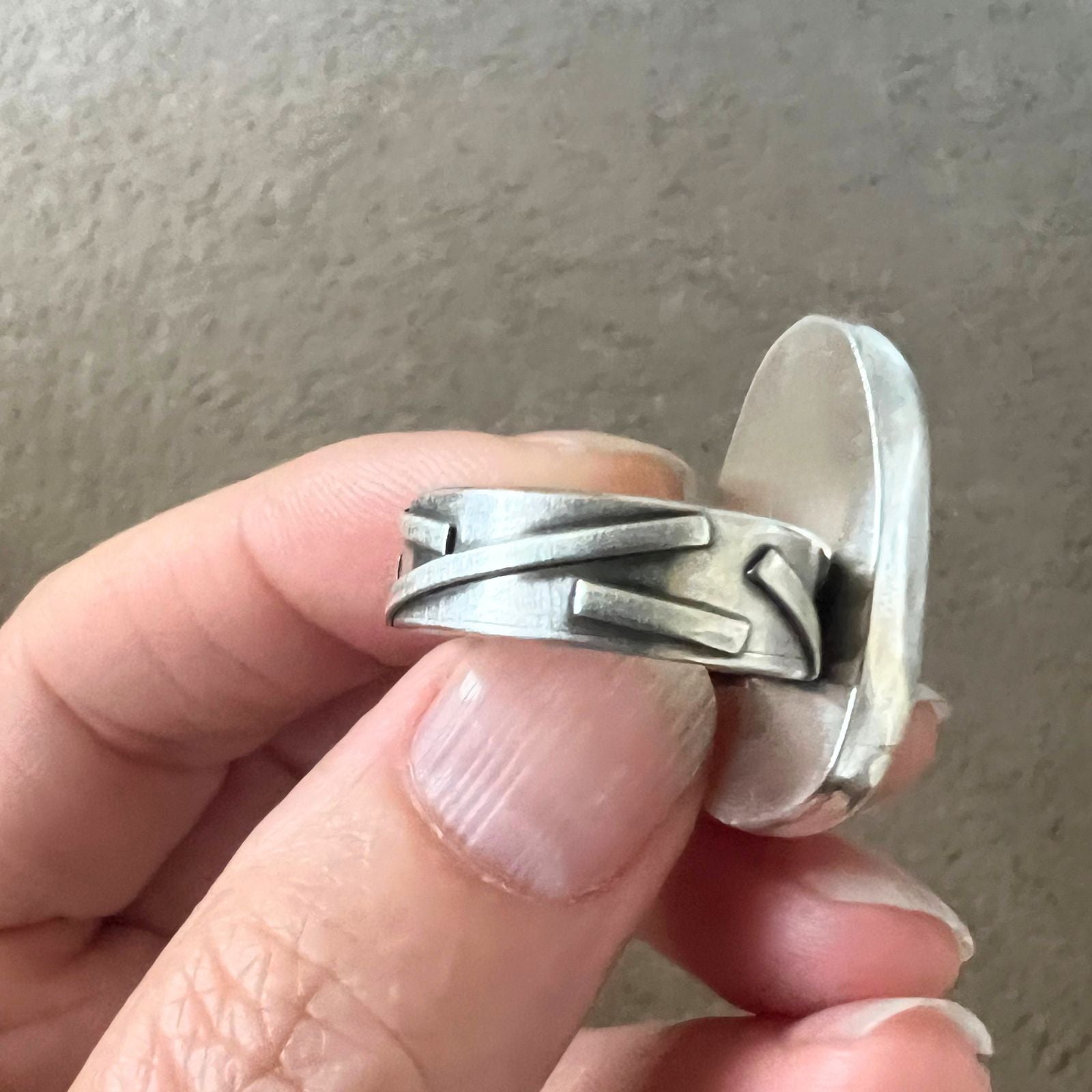Royston Ribbon Turquoise and Sterling Silver Ring, Size 7