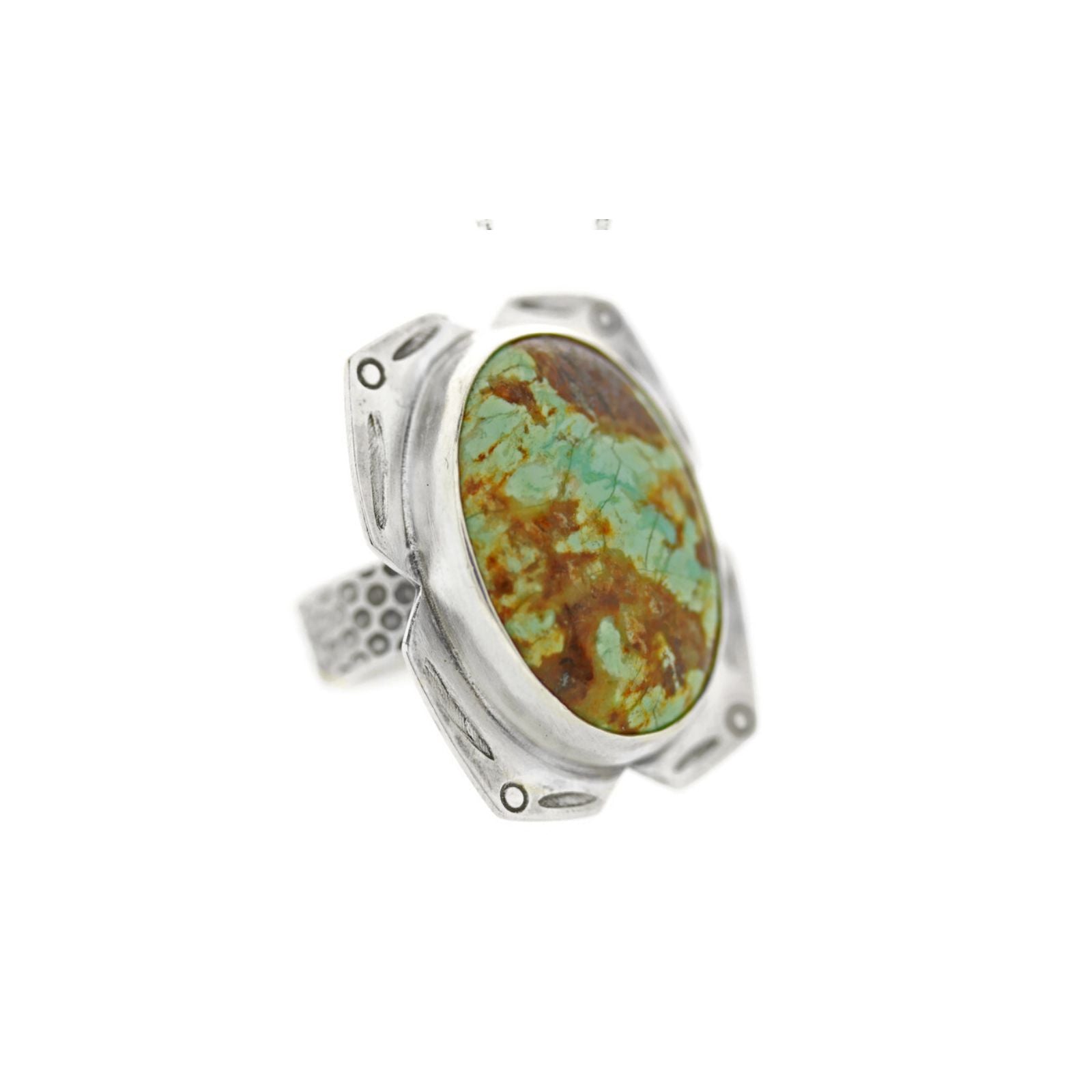Turquoise and Sterling Silver Ring, Size 7.5