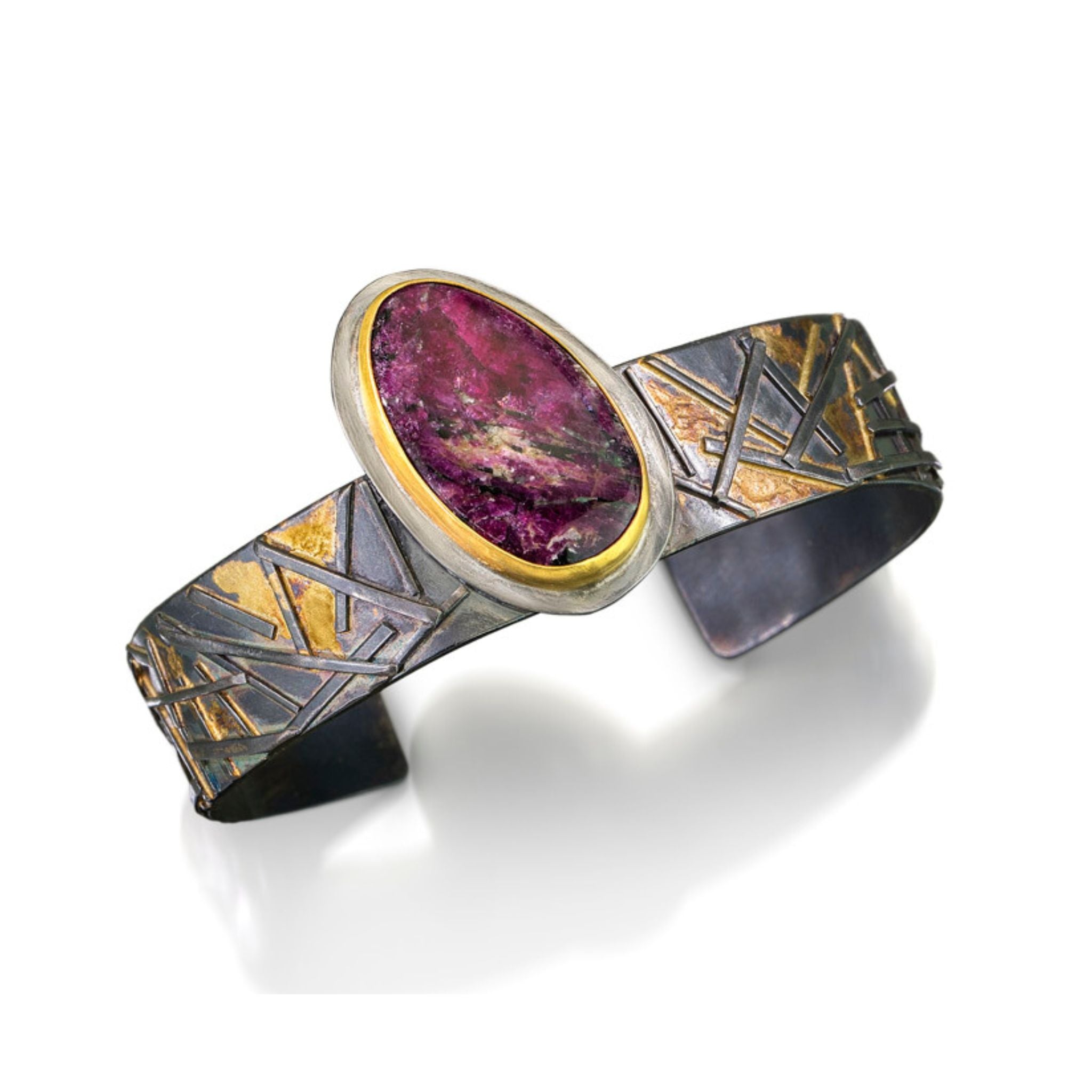 Eudialyte Cuff Bracelet by Jen Lesea Designs