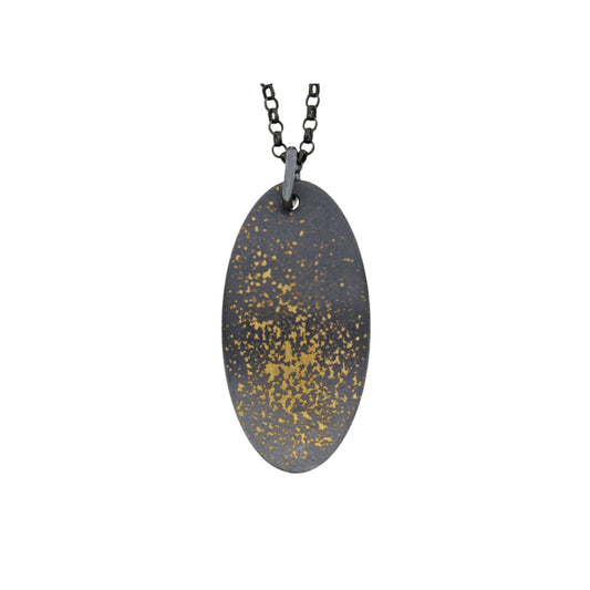 Galaxy oval necklace by Jen Lesea Designs
